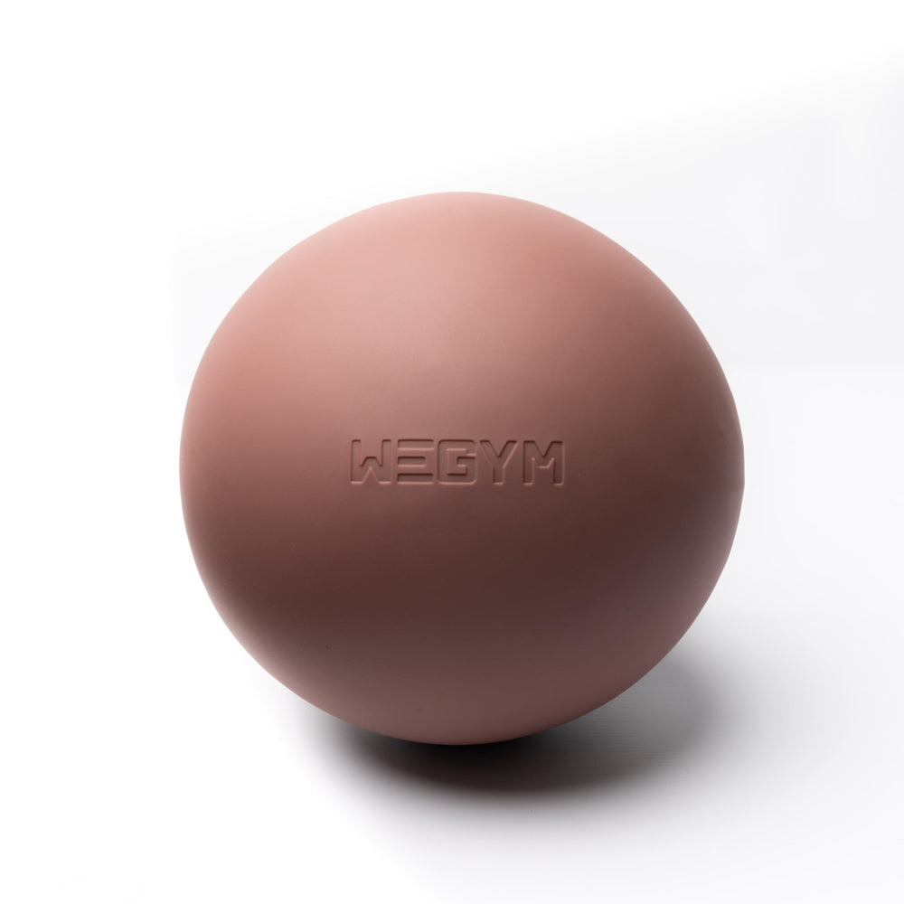 WeGym pilates ball front-facing shows rose color and compact stability