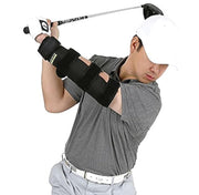 Wellstream Golf front view of weighted elbow brace showing secure fit and stability