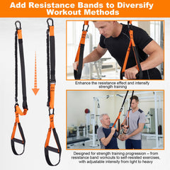 welspo close-up of steel carabiner and reinforced stitching for safety