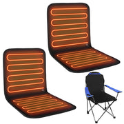 Wenqik front view of two black heated cushions showing compact design and dual set benefit