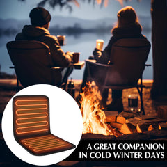 Wenqik heated cushion in use on an office chair demonstrating warmth and ergonomic support