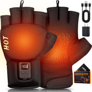 Wenyueyan front view heated gloves showing slim heated design and coverage benefit