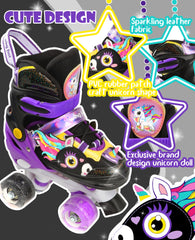 WESKIFAN unicorn skate wheel illuminated in motion for visibility and fun at dusk