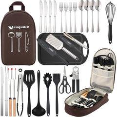 Wesqunie front packed kit showing compact storage and easy transport benefit