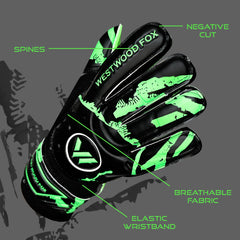 WESTWOOD FOX finger spine detail highlighting protective support