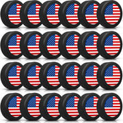 Wettarn front view of 24-piece puck set showing patriotic colors and packaging benefit