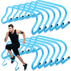 Wettarn front view packed hurdles showing full 12-piece set and portability benefit