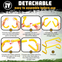 Wettarn hurdles in use during soccer drill improving foot speed and agility