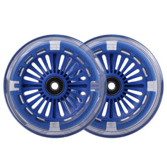 WHEELGOO rear 80mm wheel navy blue highlighting compact size and control