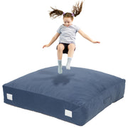 whiffee front view of crash pad showing square shape and durable cover benefit