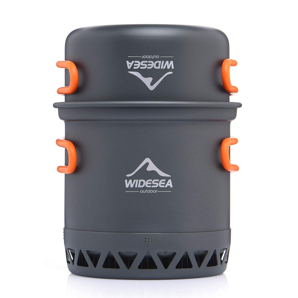 widesea front view of pot and lid showing compact design and portability