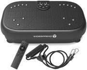 WIDESPREAD front view of vibration plate showing stable base and anti-slip surface for secure workouts