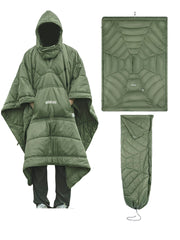 WildCall blanket front view showing full oversized coverage and easy packability