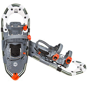Wildhorn Outfitters front view of Sawtooth snowshoe showing streamlined frame and flotation