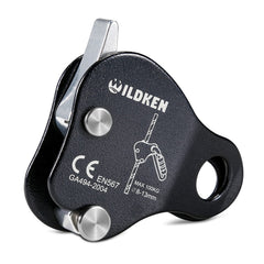 WILDKEN ascender front view showing compact magnesium alloy construction and easy carry benefit