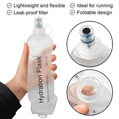 WILDREEDS collapsed flat flask demonstrating easy pack storage