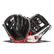 WILSON A2000 1975 front view showing glove shape and modern logos for improved recognition