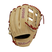WILSON A2000 front view showing glove shape and color for clear identification