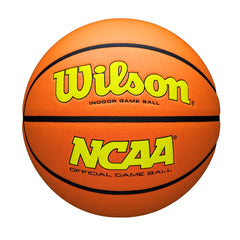 WILSON Evo NXT front view showing optic yellow orange ball and clear game branding, improved visibility