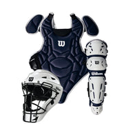 Wilson helmet chest and leg three-piece kit showing complete protection and quick use