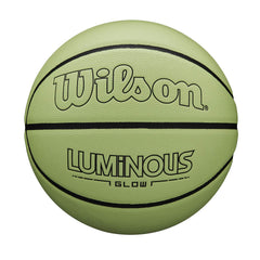 Wilson luminous glow front view showing bright green cover and clear brand logo for visibility