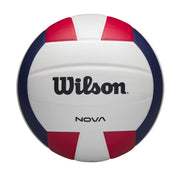 WILSON Nova front view showing red white navy panels and official game look