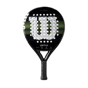 WILSON Optix V1 front view showing black green finish and round head for easy play