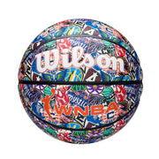 WILSON WNBA All Team front view showing multicolored design and size 6 for clear visibility