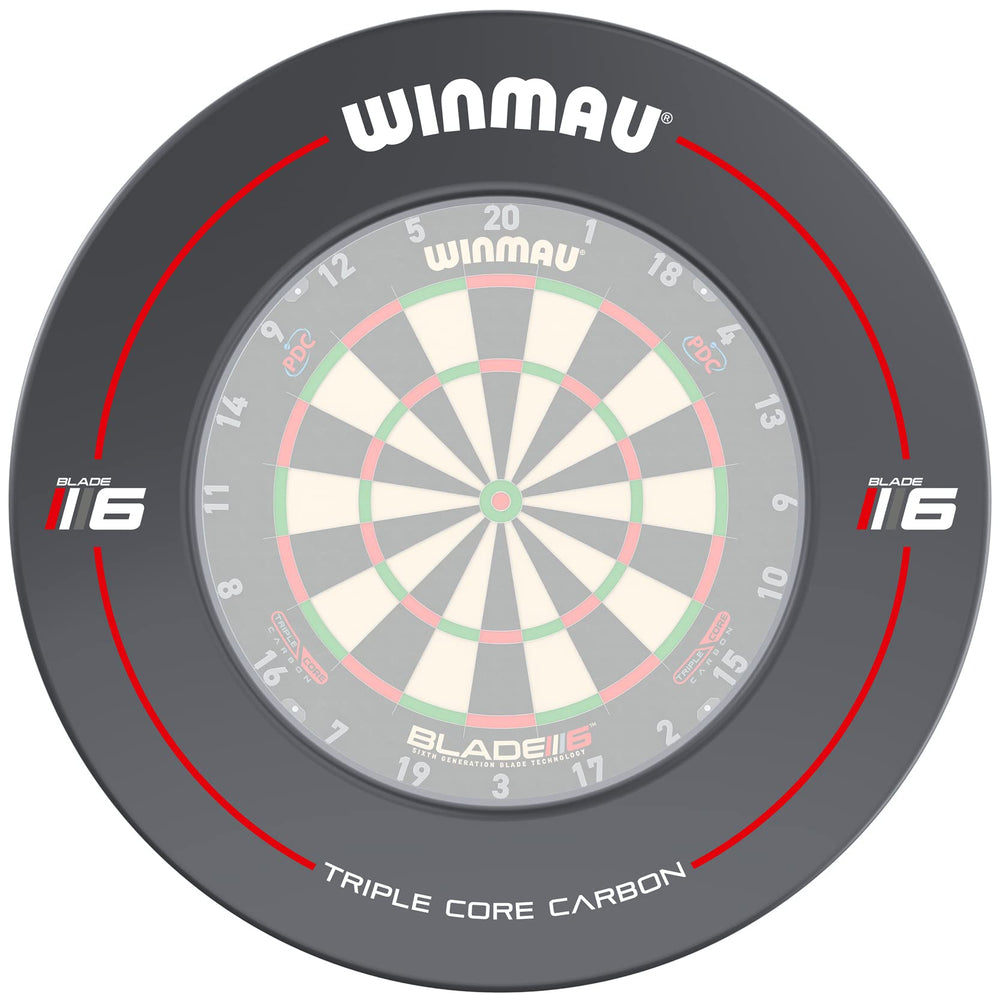 Winmau surround front view showing grey protective ring and neat finish