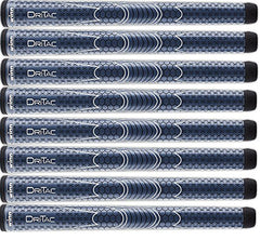 Winn DriTac oversize navy blue grip front view showing texture and comfortable control