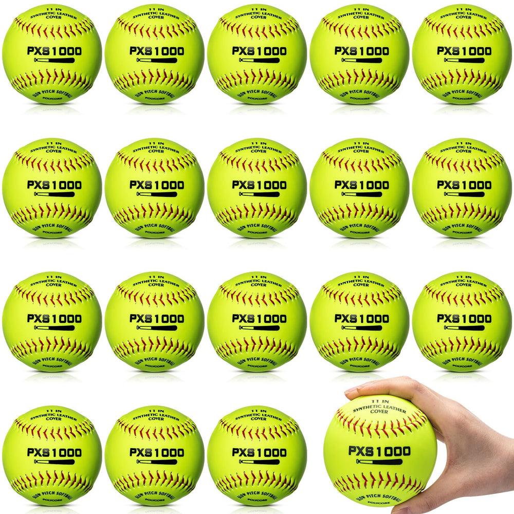 WinnerWhy front view of 18-pack softballs showing quantity and packaging benefit