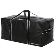 Winnwell front view of senior black bag showing capacity and rugged build