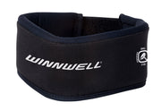 Winnwell front view of neck guard showing low-profile fit and protection.