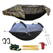 WintMing hammock front view showing full mosquito net and roomy interior for comfort