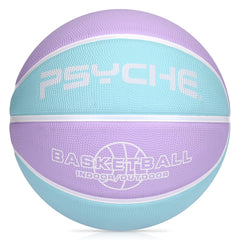 Wisdom Leaves front-facing mini basketball showing colors and size benefits