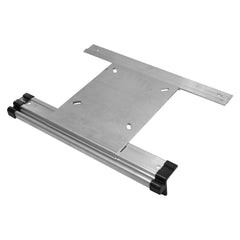 Wise 8WD70 mounting hardware and label close-up showing included bolts and pre-drilled plate