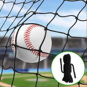 Wiseek front view of 10x20 nylon backstop net showing full stopping surface and durability
