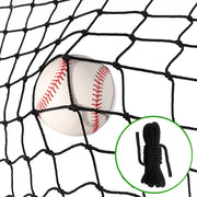 Wiseek front view of 10x10 backstop net showing full coverage and protection