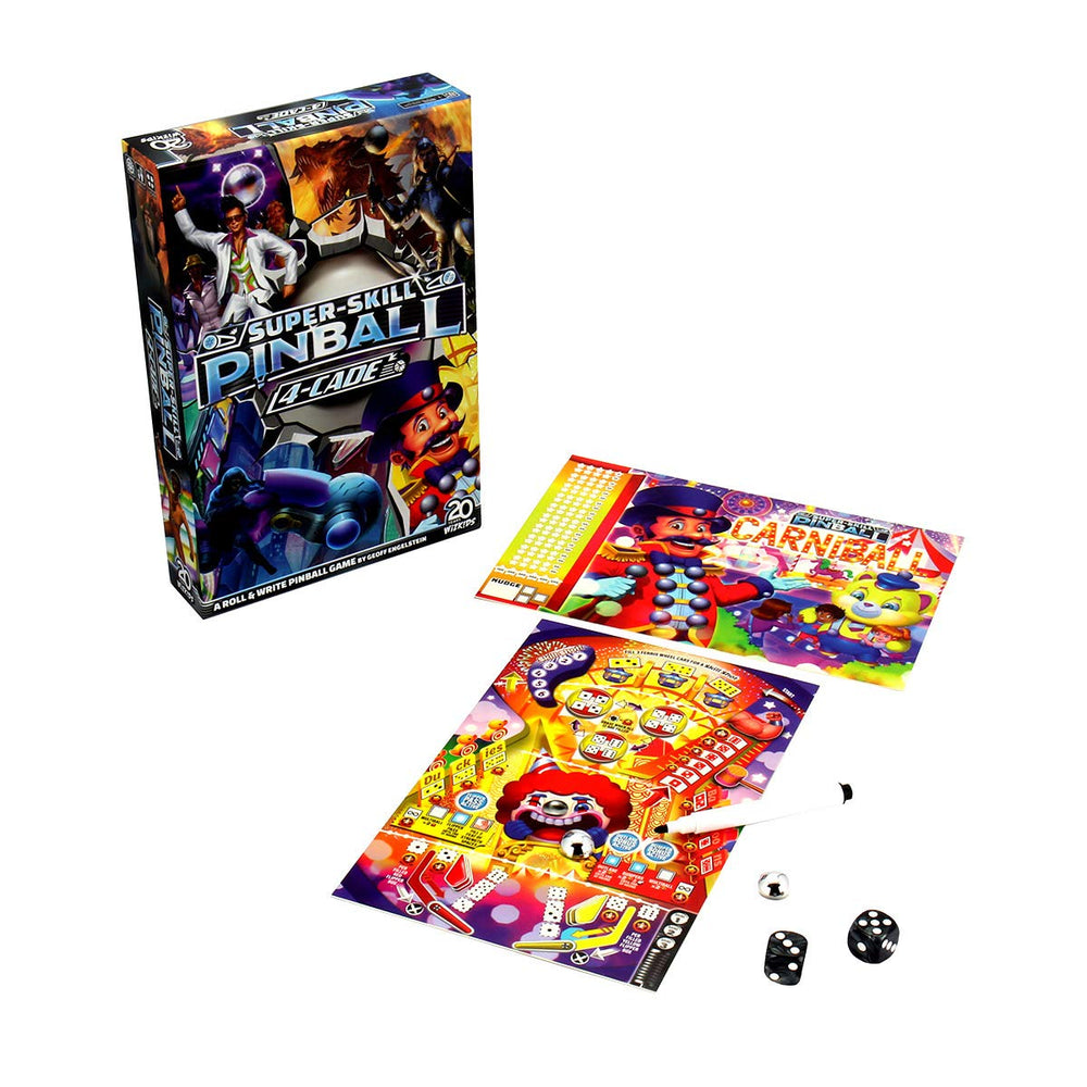 WizKids front view of a pinball table sheet showing scoring zones and benefit quick setup