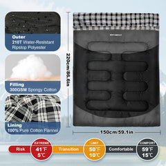 WKFAMOUT cotton flannel lining close-up highlighting soft interior comfort