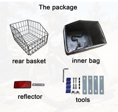 WOCAIXY basket folded flat to save storage space and streamline bike profile