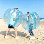 Wodesid front view of inflatable bumper ball showing shape and size benefit