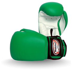 Woldorf USA front view green gloves showing durable vinyl and balanced fit