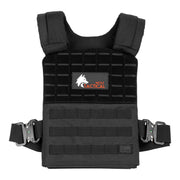 WOLF TACTICAL front view of vest showing plate pockets and secure fit for versatile workouts