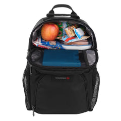 Wolverine side mesh bottle pocket and zip pockets showing quick-access storage benefit