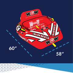 WOW Sports coupe double webbing handles with EVA knuckle guards for secure grip