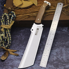 WPKOPYA leather sheath detail with snap and strap for secure carry