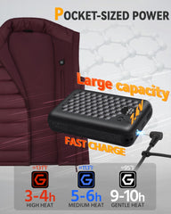 Wulcea 7.4V 14000mAh battery and connector showing long runtime benefit