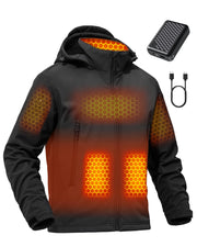 Wulcea front view heated jacket showing design and warmth benefits