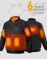 Wulcea jacket worn by rider demonstrating wind protection and comfortable heating